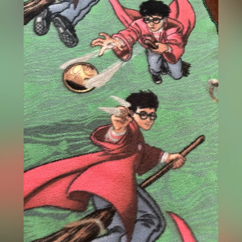 Vintage Harry Potter Warner Bro  Fleece Blanket